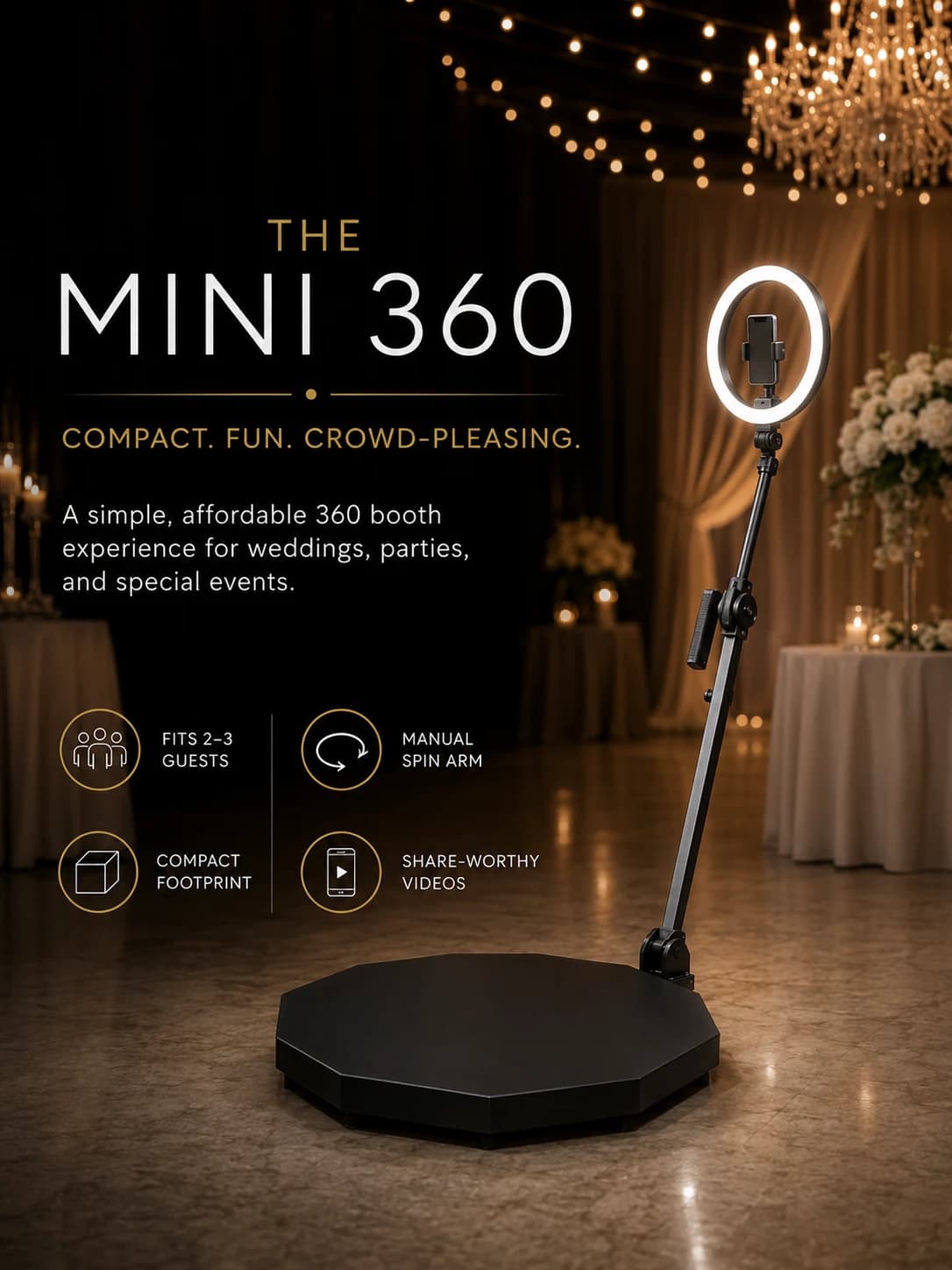 Mini 360 platform for two to three guests